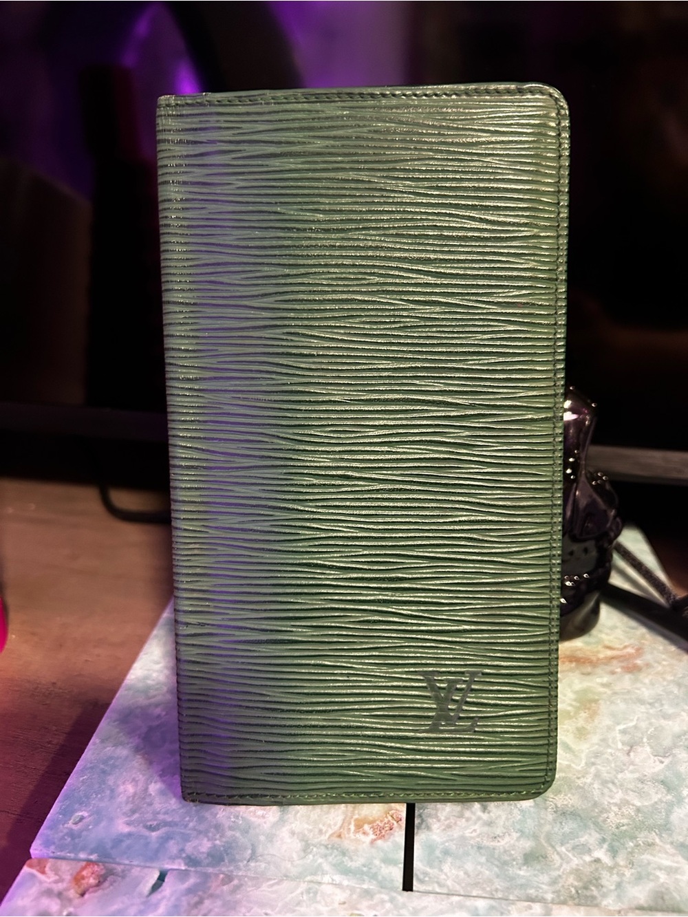 Louis Vuitton Green Epi Checkbook Wallet